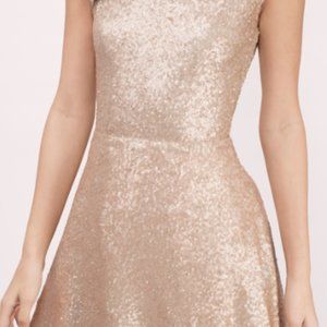 Blush Sequin Skater Dress